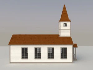church wild west 3D Model