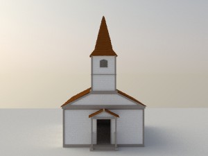 church wild west Model 3D