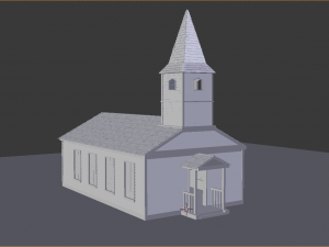 church wild west Model 3D