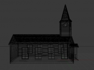 church wild west Model 3D