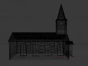 church wild west 3D Model