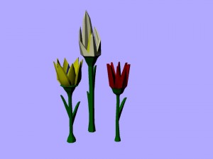 low-poly flower pack 3D 模型