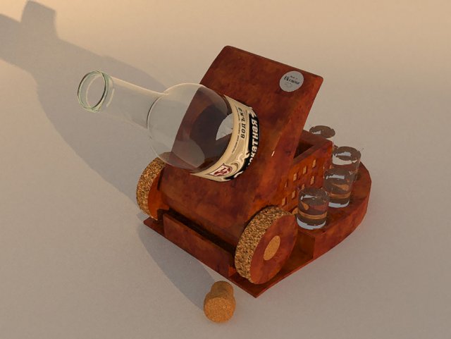 Table set VODKA Modello 3D .c4d .max .obj .3ds .fbx .stl .blend 
