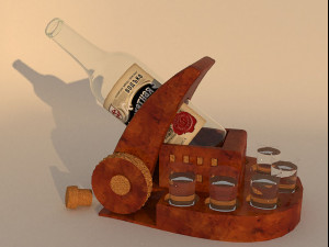 Table set VODKA Modello 3D