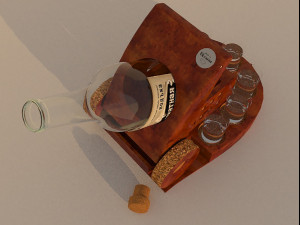 Table set VODKA Modello 3D