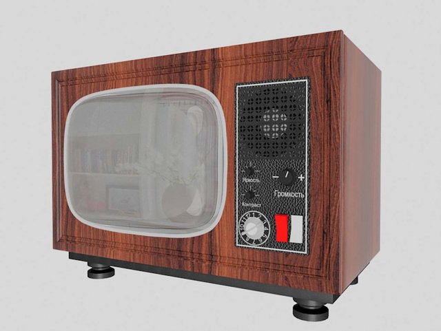 Retro TV 3D Model .c4d .max .obj .3ds .fbx .stl .blend 