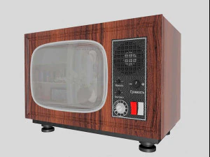 Televisore retr&ograve; Modello 3D