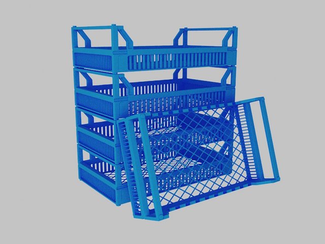 Fruit boxes 3D Модель .c4d .max .obj .3ds .fbx .stl .blend 