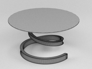 Coffee table with chair 3D Model