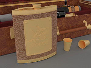 Souvenir gift set for fishing 3D Model