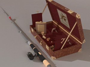 Souvenir gift set for fishing 3D Model