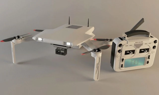 Quadcopter 3D Model .c4d .max .obj .3ds .fbx .stl .blend 