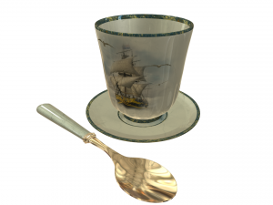 Cup with a ship Model 3D