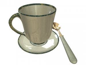 Cup with a ship Model 3D