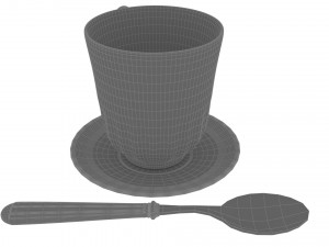 Cup with a ship Model 3D