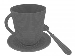 Cup with a ship Model 3D