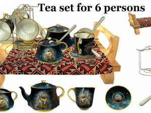 Tea Set 3D Model