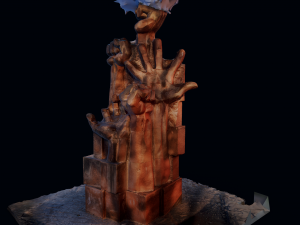 hand statue 3d photogrammetry model Model 3D