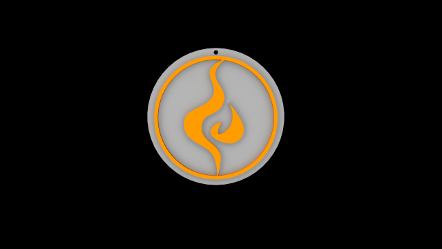 legacy of kain fire glyph symbol 3d print ready 3D-printmodel .c4d .max .obj .3ds .fbx .stl .blend 