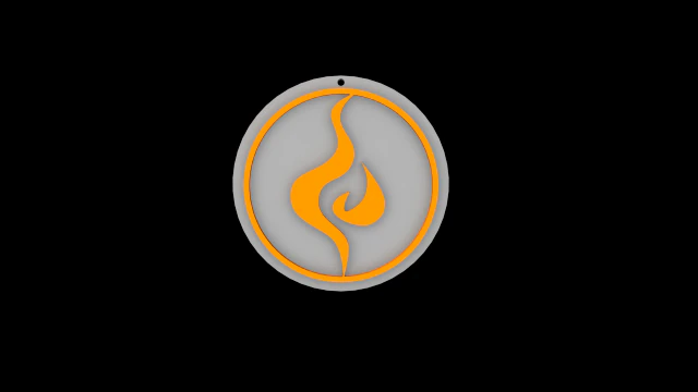 legacy of kain fire glyph symbol 3d print ready 3D Print Model .c4d .max .obj .3ds .fbx .stl .blend 