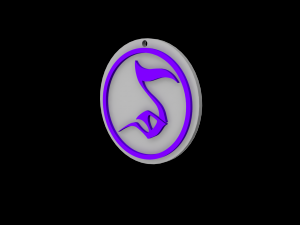 legacy of kain sound glyph symbol 3d print ready Model Cetak 3D