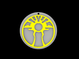 kain'in mirası g&uuml;neş ışığı glif sembol&uuml; 3d baskıya hazır 3D Baskı Modeli