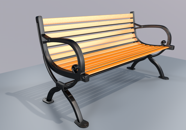 garden chair Model 3D .c4d .max .obj .3ds .fbx .stl .blend 