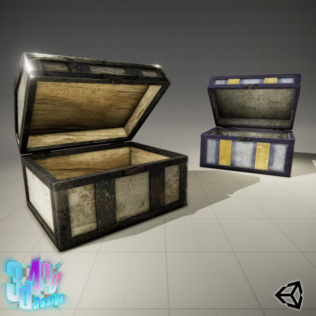 old wood chest and his denim Model 3D .c4d .max .obj .3ds .fbx .stl .blend 