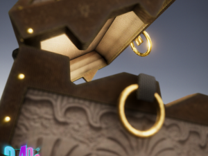 iron strong chest and crane leather chest 3D Модель