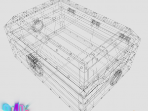 iron strong chest and crane leather chest 3D Модель