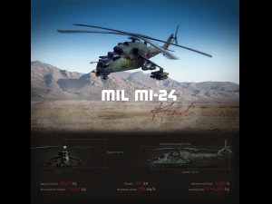 mil mi-24 Modelo 3D