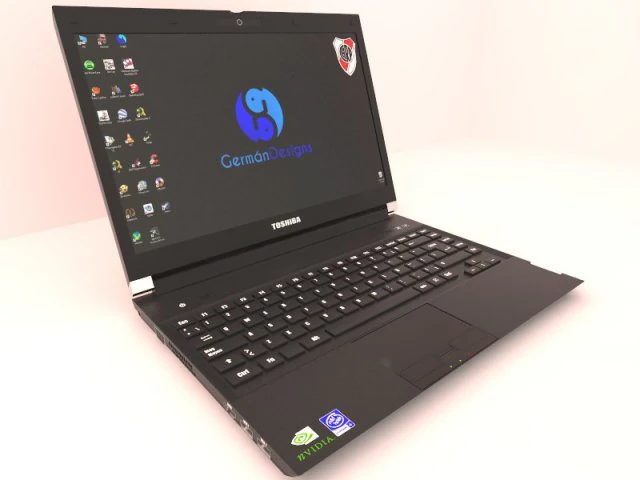 portatil toshiba 3D Model .c4d .max .obj .3ds .fbx .stl .blend