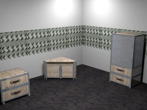 contemporary office furniture 3D Model