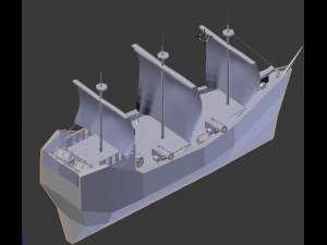 3d sail boat 3D Model