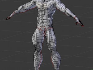 rigged bearded male base mesh Modelo 3D