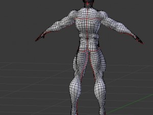 rigged bearded male base mesh Modelo 3D