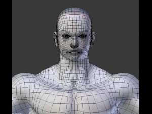 rigged bearded male base mesh Modelo 3D