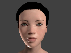 Азиатская модель женской головы 3D Модель