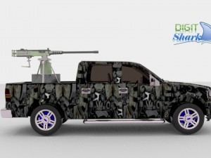 armed ford pick-up truck 3D Model