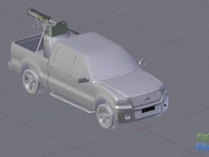 armed ford pick-up truck 3D Model