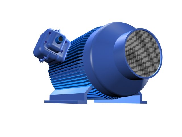 electric motor 3D 模型 .c4d .max .obj .3ds .fbx .stl .blend 