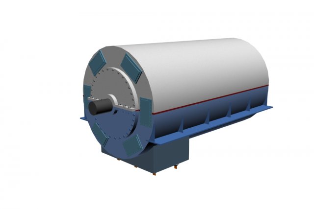 turbogenerator tbb220 3D Model .c4d .max .obj .3ds .fbx .stl .blend 