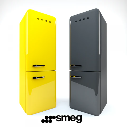 smeg refrigeratr 3D Model .c4d .max .obj .3ds .fbx .stl .blend 