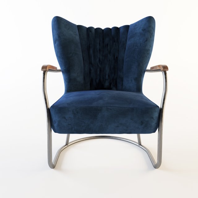 blue chair 3Dモデル .c4d .max .obj .3ds .fbx .stl .blend 