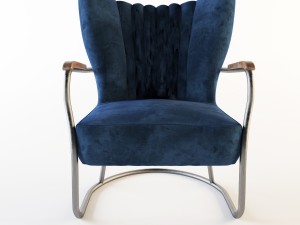 blue chair 3D मॉडल
