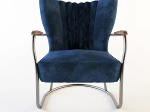 silla azul Modelo 3D