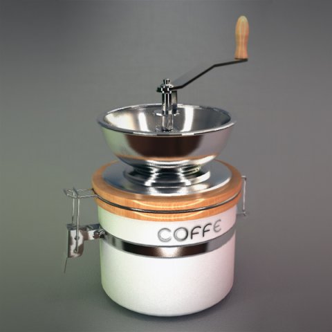 coffe grinder 3D 模型 .c4d .max .obj .3ds .fbx .stl .blend 
