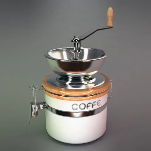 coffe grinder 3D Model .c4d .max .obj .3ds .fbx .stl .blend 