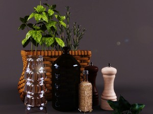 kitchen decor set 3D मॉडल