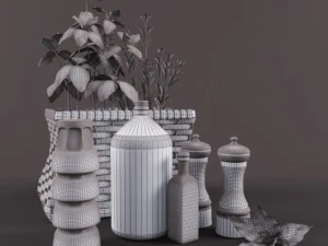 conjunto de decoraci&oacute;n de cocina Modelo 3D